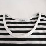 marimekko ボーダーTシャツワンピ サイズXS ワンピース ブラック ホワイト レディース マリメッコ【中古】5-0805M♪