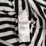 marimekko ボーダーTシャツワンピ サイズXS ワンピース ブラック ホワイト レディース マリメッコ【中古】5-0805M♪