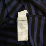 marimekko TIIA ボーダーTシャツワンピ サイズXS ワンピース ネイビー ブラック レディース マリメッコ【中古】5-0805M♪