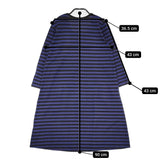 marimekko TIIA ボーダーTシャツワンピ サイズXS ワンピース ネイビー ブラック レディース マリメッコ【中古】5-0805M♪