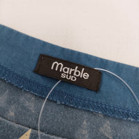 marble sud 025M002191 コットン 半袖Ｔシャツ カットソー ライトブルー ライトベージュ レディース マーブルシュッド【中古】5-0617S△