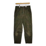 atelier naruse na-05056 コットンテンセル コーデュロイ パンツ グリーン レディース アトリエナルセ【中古】5-0827T∞