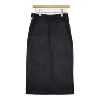 NATURAL LAUNDRY ロイカストレッチナロースカート 定価13200円 7224S-001 ロングスカート ブラック レディース ナチュラルランドリー【中古】5-0901M∞