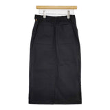 NATURAL LAUNDRY ロイカストレッチナロースカート 定価13200円 7224S-001 ロングスカート ブラック レディース ナチュラルランドリー【中古】5-0901M∞