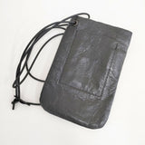 ARTS&CRAFTS VEGETABLE HORSE LEATHER FLAT SHOULDER S 定価14300円 レザーポシェット ショルダーバッグ ブラック レディース アーツ&クラフツ【中古】5-0802G∞
