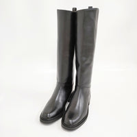Le Talon GRISE 新品 23AW レザーホースライディングロングブーツ 定価44000円 サイズM ブーツ 23AW ブラック レディース ルタロン【中古】5-1009T◎