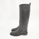 Le Talon GRISE 新品 23AW レザーホースライディングロングブーツ 定価44000円 サイズM ブーツ 23AW ブラック レディース ルタロン【中古】5-1009T◎