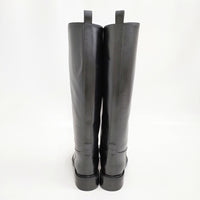 Le Talon GRISE 新品 23AW レザーホースライディングロングブーツ 定価44000円 サイズM ブーツ 23AW ブラック レディース ルタロン【中古】5-1009T◎