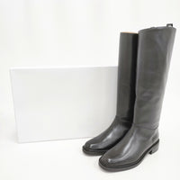 Le Talon GRISE 新品 23AW レザーホースライディングロングブーツ 定価44000円 サイズM ブーツ 23AW ブラック レディース ルタロン【中古】5-1009T◎