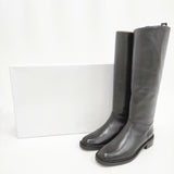 Le Talon GRISE 新品 23AW レザーホースライディングロングブーツ 定価44000円 サイズM ブーツ 23AW ブラック レディース ルタロン【中古】5-1009T◎
