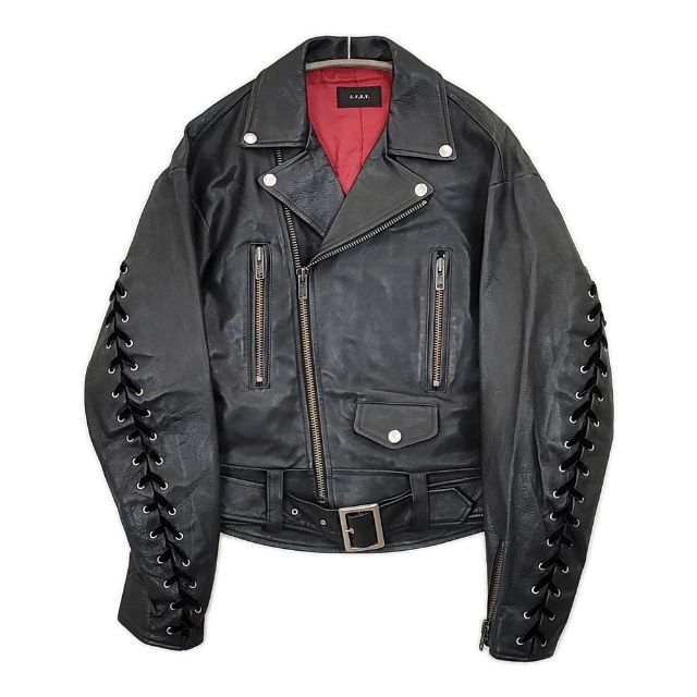 gvgv 編み上げ レースアップ レザー ライダース gvgv 編み上げ レースアップ レザー ライダース