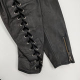 G.V.G.V. 革 GV1731003 レースアップレザーダブル ライダースジャケット ブラック レディース ジーヴィージーヴィー【中古】5-1101T∞