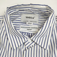 YAECA 69152 ストライプコンフォートシャツ 長袖シャツ ブルー ホワイト レディース ヤエカ【中古】5-0810M∞