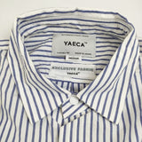 YAECA 69152 ストライプコンフォートシャツ 長袖シャツ ブルー ホワイト レディース ヤエカ【中古】5-0810M∞