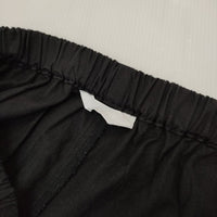 homspun 241-3372 バルキーシーチング 厚手 ギャザーパンツ コットン パンツ ブラック レディース ホームスパン【中古】5-0901G∞