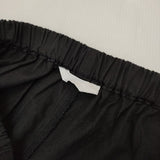 homspun 241-3372 バルキーシーチング 厚手 ギャザーパンツ コットン パンツ ブラック レディース ホームスパン【中古】5-0901G∞
