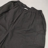 homspun 241-3372 バルキーシーチング 厚手 ギャザーパンツ コットン パンツ ブラック レディース ホームスパン【中古】5-0901G∞