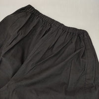 homspun 241-3372 バルキーシーチング 厚手 ギャザーパンツ コットン パンツ ブラック レディース ホームスパン【中古】5-0901G∞