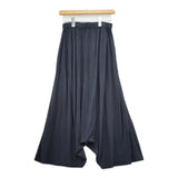 JURGEN LEHL J0142UP602 コットン 日本製 サルエルパンツ サイズS ガウチョ パンツ 24SS ネイビー レディース ヨーガンレール【中古】5-0714G∞