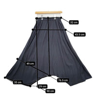 JURGEN LEHL J0142UP602 コットン 日本製 サルエルパンツ サイズS ガウチョ パンツ 24SS ネイビー レディース ヨーガンレール【中古】5-0714G∞