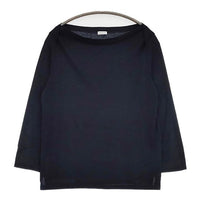 GALERIE VIE パウダーコットン ボートネックプルオーバー 定価14300円 カットソー ネイビー レディース ギャルリーヴィー【中古】5-0901M∞