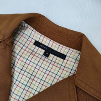MARC JACOBS コットン 裏生地チェック コート ブラウン レディース マークジェイコブス【中古】5-0901M∞