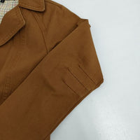 MARC JACOBS コットン 裏生地チェック コート ブラウン レディース マークジェイコブス【中古】5-0901M∞