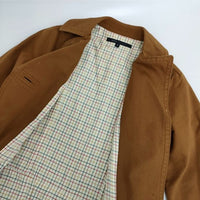 MARC JACOBS コットン 裏生地チェック コート ブラウン レディース マークジェイコブス【中古】5-0901M∞