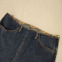 BURBERRY BLUE LABEL デニム スカート ブルー レディース バーバリーブルーレーベル【中古】5-0901M∞