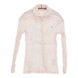 TSUMORI CHISATO プリーツ シワ加工 製品洗い コットン 長袖シャツ ホワイト ピンク レディース ツモリチサト【中古】5-0901M∞