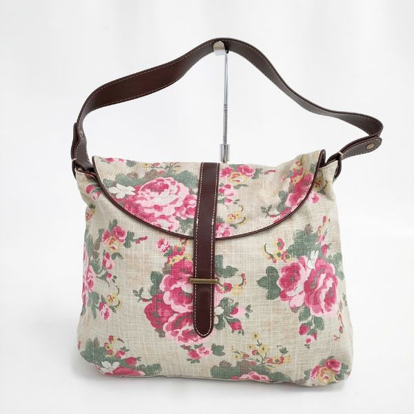 Cath Kidston 未使用品 花柄 ショルダーバッグ ベージュ ピンク レディース キャスキットソン【中古】5-0802G∞