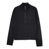 BURBERRY BLUE LABEL ウール ジップアップ ニット カーディガン ブラック レディース バーバリーブルーレーベル【中古】5-0827T∞
