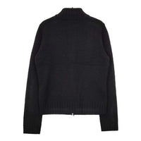 BURBERRY BLUE LABEL ウール ジップアップ ニット カーディガン ブラック レディース バーバリーブルーレーベル【中古】5-0827T∞