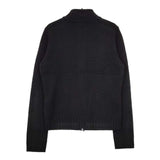 BURBERRY BLUE LABEL ウール ジップアップ ニット カーディガン ブラック レディース バーバリーブルーレーベル【中古】5-0827T∞