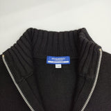 BURBERRY BLUE LABEL ウール ジップアップ ニット カーディガン ブラック レディース バーバリーブルーレーベル【中古】5-0827T∞