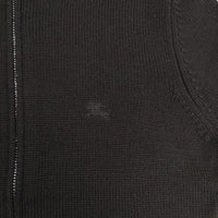 BURBERRY BLUE LABEL ウール ジップアップ ニット カーディガン ブラック レディース バーバリーブルーレーベル【中古】5-0827T∞