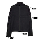 BURBERRY BLUE LABEL ウール ジップアップ ニット カーディガン ブラック レディース バーバリーブルーレーベル【中古】5-0827T∞