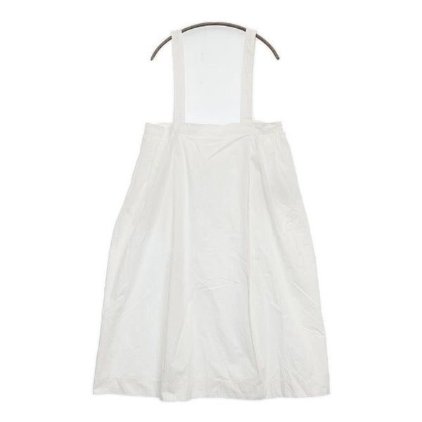 veritecoeur VC-2381 吊りスカート 定価35200円 ジャンパースカート コットン ロングスカート ホワイト レディース ヴェリテクール【中古】5-1106M∞