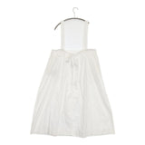 veritecoeur VC-2381 吊りスカート 定価35200円 ジャンパースカート コットン ロングスカート ホワイト レディース ヴェリテクール【中古】5-1106M∞