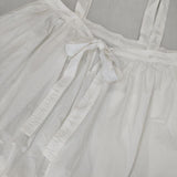 veritecoeur VC-2381 吊りスカート 定価35200円 ジャンパースカート コットン ロングスカート ホワイト レディース ヴェリテクール【中古】5-1106M∞