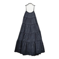 maku textiles インディゴ染 インド製 コットンシルク キャミソール ワンピース ネイビー レディース マクテキスタイルズ【中古】5-0714S∞