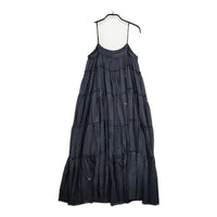 maku textiles インディゴ染 インド製 コットンシルク キャミソール ワンピース ネイビー レディース マクテキスタイルズ【中古】5-0714S∞