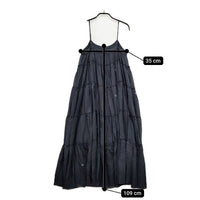 maku textiles インディゴ染 インド製 コットンシルク キャミソール ワンピース ネイビー レディース マクテキスタイルズ【中古】5-0714S∞
