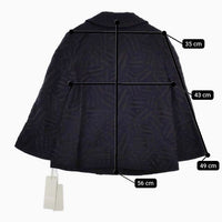 mina perhonen 新品未使用 pa2201 log ウールシルク 刺繍 定価78750円 ジャケット ネイビー レディース ミナペルホネン【中古】5-0818T∞