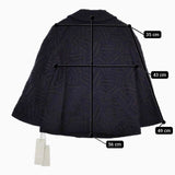 mina perhonen 新品未使用 pa2201 log ウールシルク 刺繍 定価78750円 ジャケット ネイビー レディース ミナペルホネン【中古】5-0818T∞