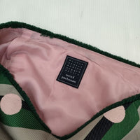 mina perhonen ia5266 festival ウールシルク スカート グリーン グレー レディース ミナペルホネン【中古】5-0901M∞