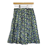 MARGARET HOWELL MHW06620381284 シルク スカート ブルー グリーン レディース マーガレットハウエル【中古】5-0810M∞