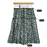 MARGARET HOWELL MHW06620381284 シルク スカート ブルー グリーン レディース マーガレットハウエル【中古】5-0810M∞