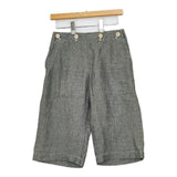 MARGARET HOWELL MHW07610373893 リネン ショートパンツ ハーフパンツ ショーツ グレー レディース マーガレットハウエル【中古】5-0810M∞