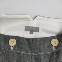 MARGARET HOWELL MHW07610373893 リネン ショートパンツ ハーフパンツ ショーツ グレー レディース マーガレットハウエル【中古】5-0810M∞